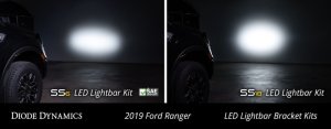 Ford Ranger LED Light Bar Kit - Front - Diode Dynamics - SS6 Stage Series - Amber - `19-`21